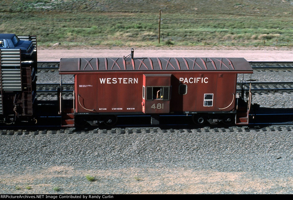 WP 481 on rear of UP 6923 West